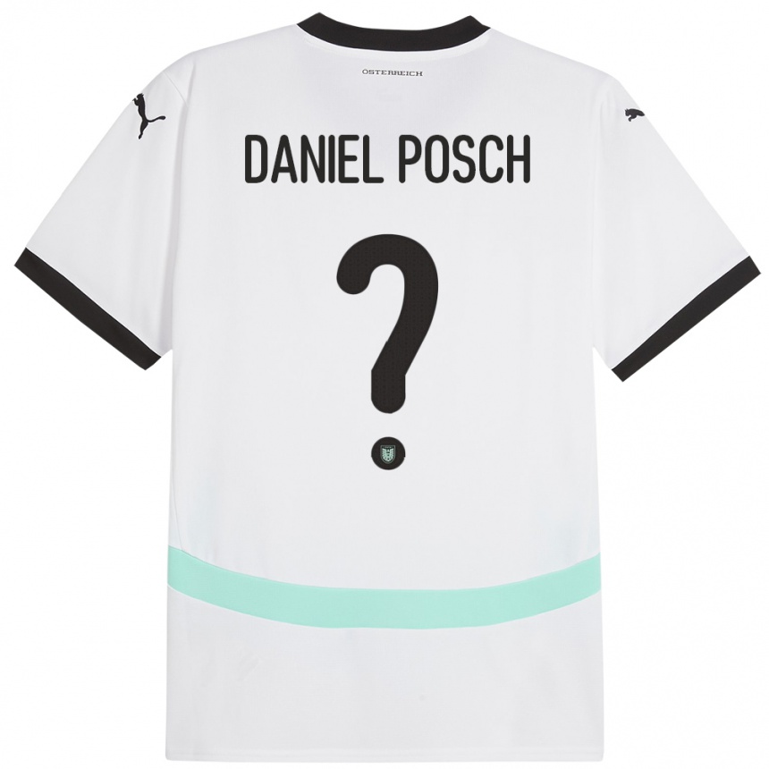 キッズフットボールオーストリアDaniel Posch#0白アウェイシャツ24-26ジャージーユニフォーム