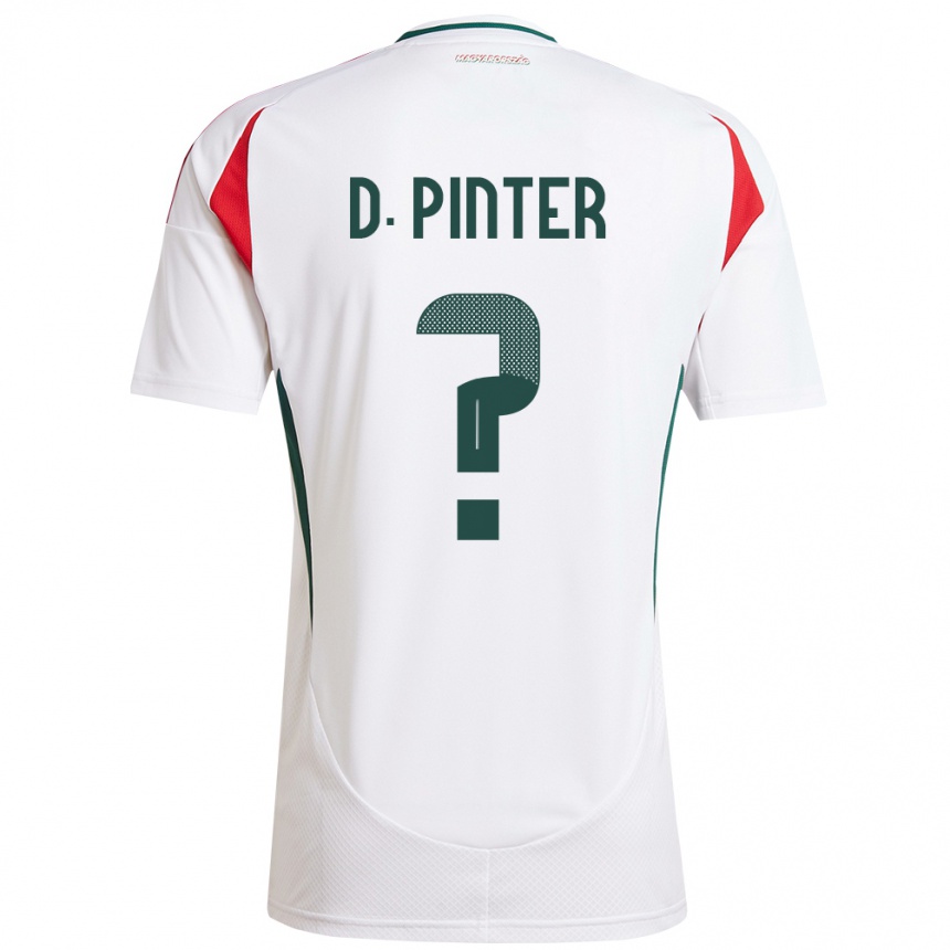 キッズフットボールハンガリーDaniel Pinter#0白アウェイシャツ24-26ジャージーユニフォーム