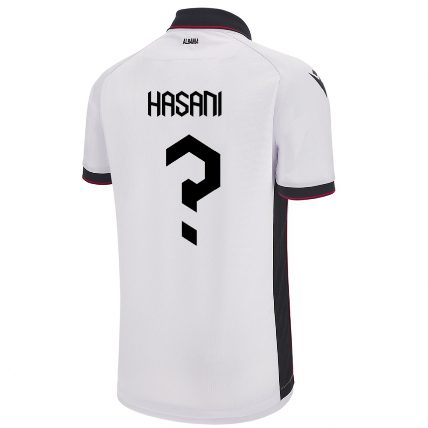 キッズフットボールアルバニアRon Hasani#0白アウェイシャツ24-26ジャージーユニフォーム