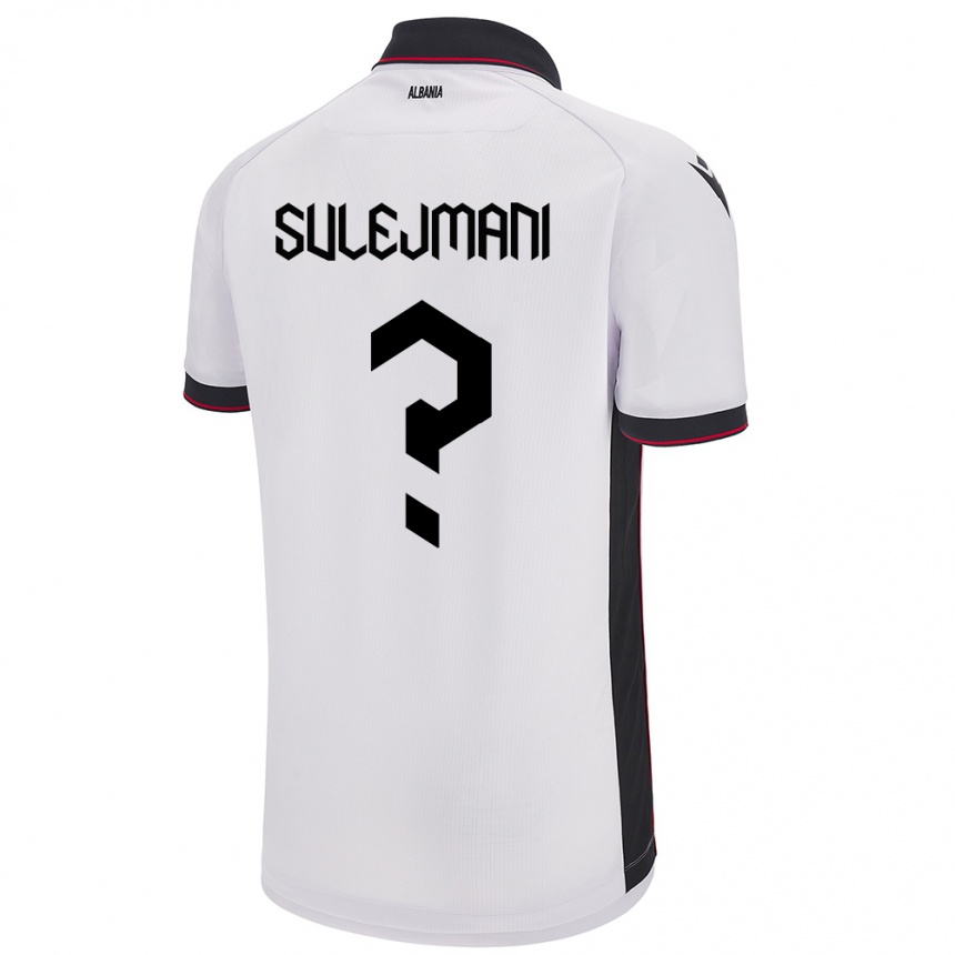 キッズフットボールアルバニアMuhadin Sulejmani#0白アウェイシャツ24-26ジャージーユニフォーム