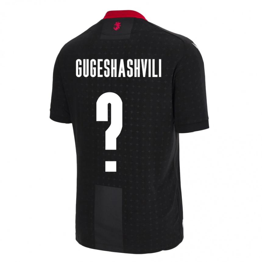 キッズフットボールジョージアZaza Gugeshashvili#0黒アウェイシャツ24-26ジャージーユニフォーム