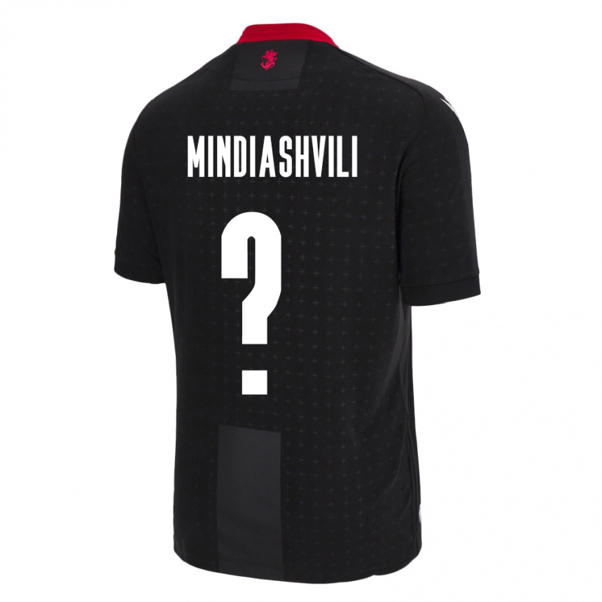 キッズフットボールジョージアTornike Mindiashvili#0黒アウェイシャツ24-26ジャージーユニフォーム