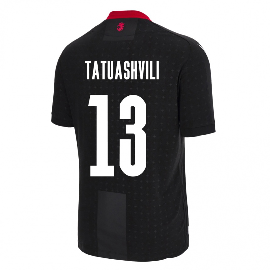 キッズフットボールジョージアTamar Tatuashvili#13黒アウェイシャツ24-26ジャージーユニフォーム