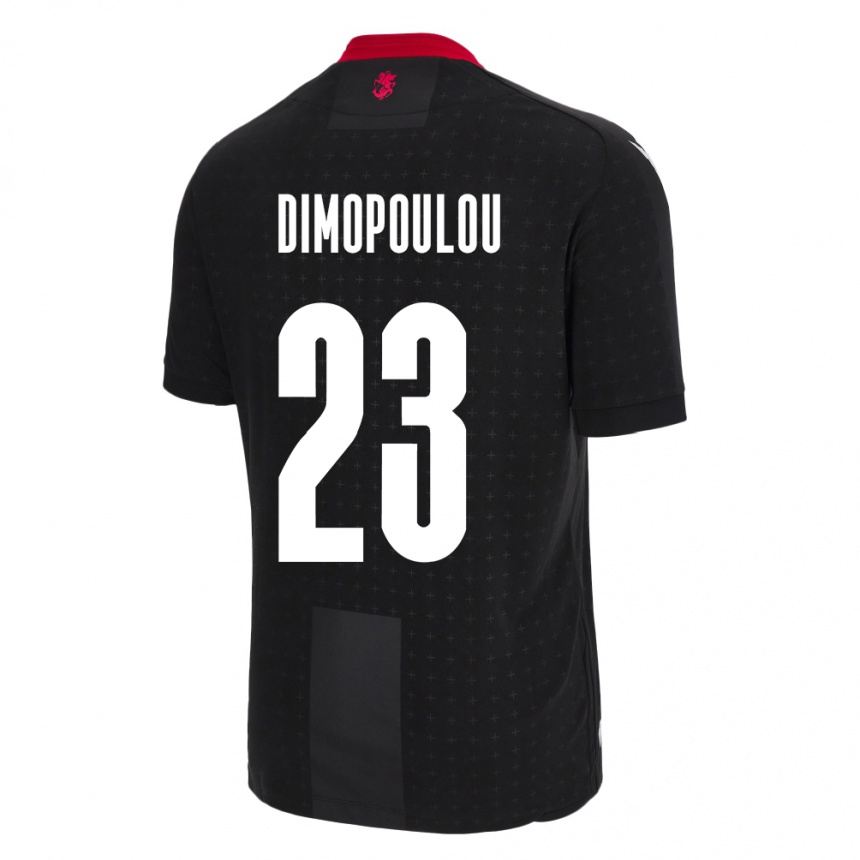 キッズフットボールジョージアSalomi Dimopoulou#23黒アウェイシャツ24-26ジャージーユニフォーム