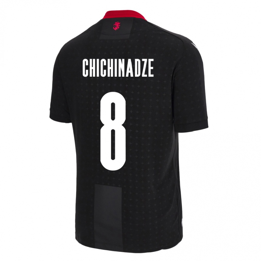 キッズフットボールジョージアLela Chichinadze#8黒アウェイシャツ24-26ジャージーユニフォーム