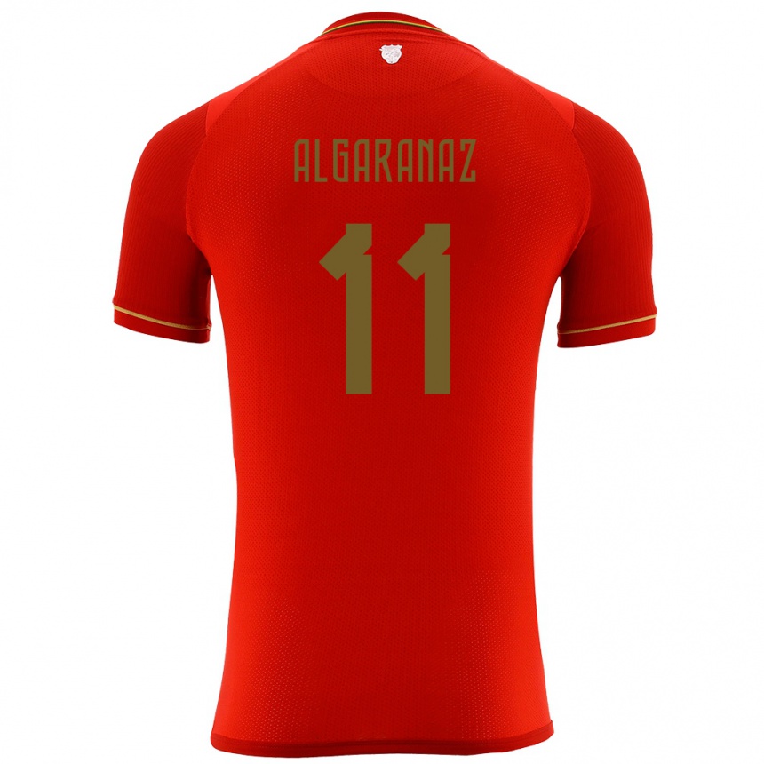 キッズフットボールボリビアカルメロ・アルガラニャス#11赤アウェイシャツ24-26ジャージーユニフォーム