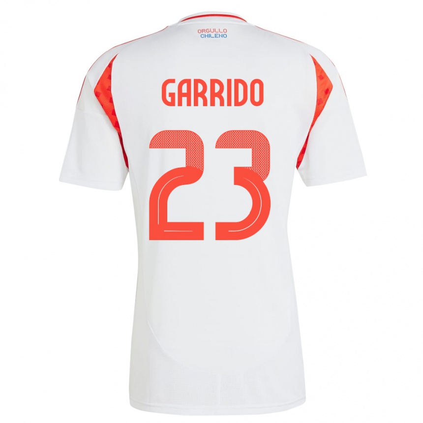 キッズフットボールチリPedro Garrido#23白アウェイシャツ24-26ジャージーユニフォーム