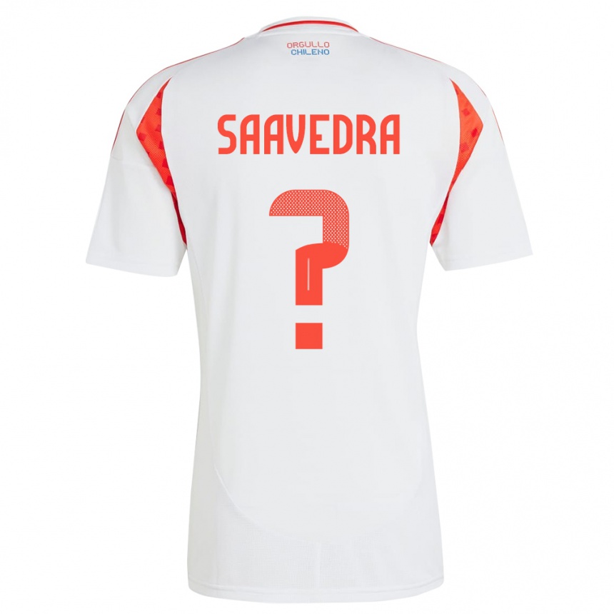 キッズフットボールチリDanilo Saavedra#0白アウェイシャツ24-26ジャージーユニフォーム