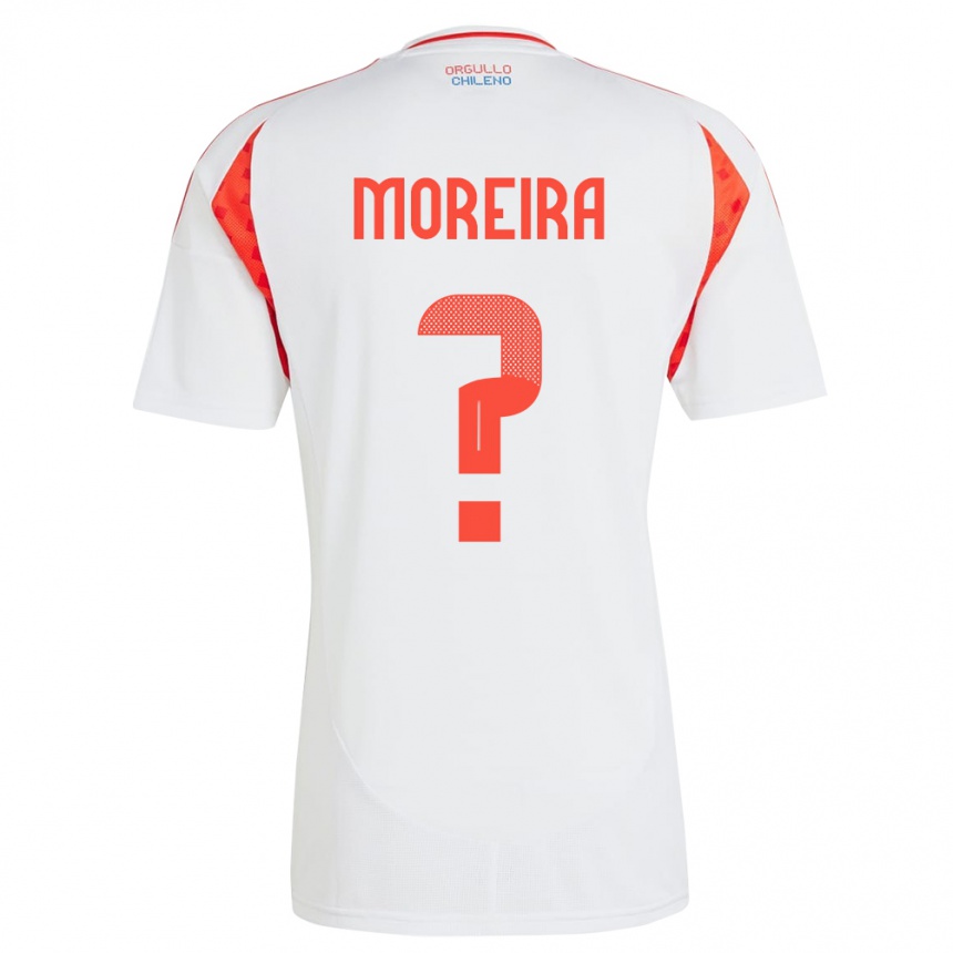 キッズフットボールチリVicente Moreira#0白アウェイシャツ24-26ジャージーユニフォーム