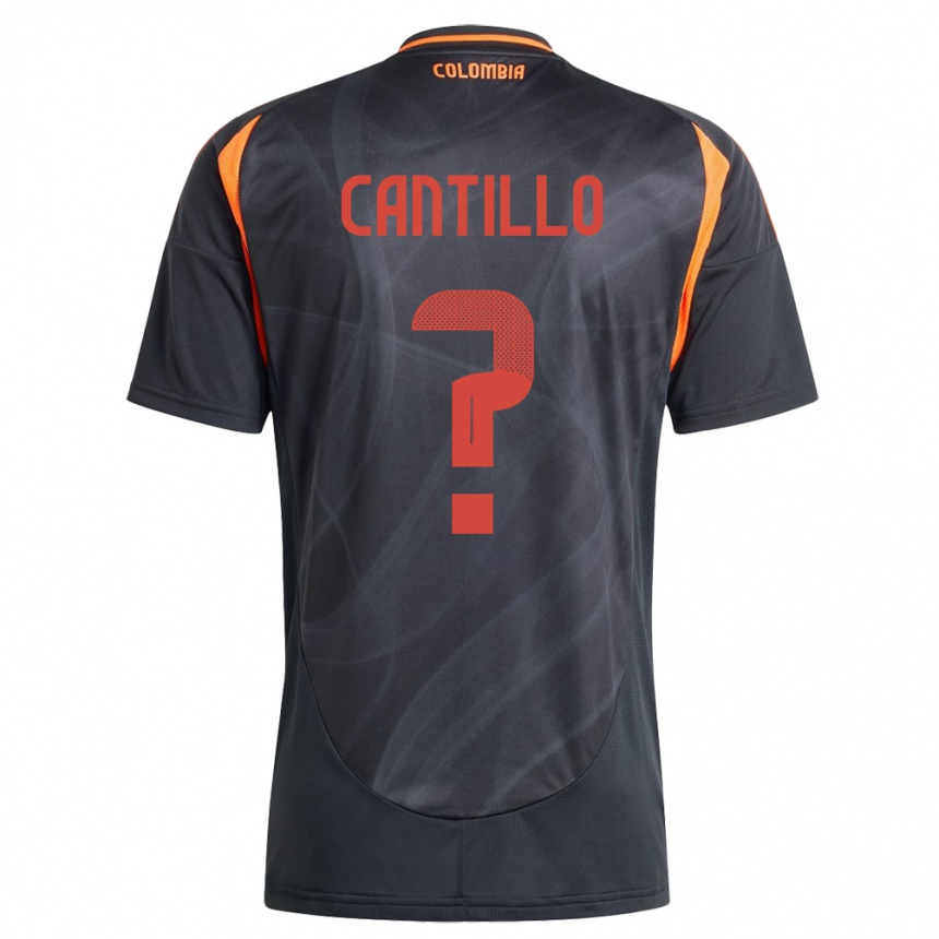 キッズフットボールコロンビアCarlos Cantillo#0黒アウェイシャツ24-26ジャージーユニフォーム