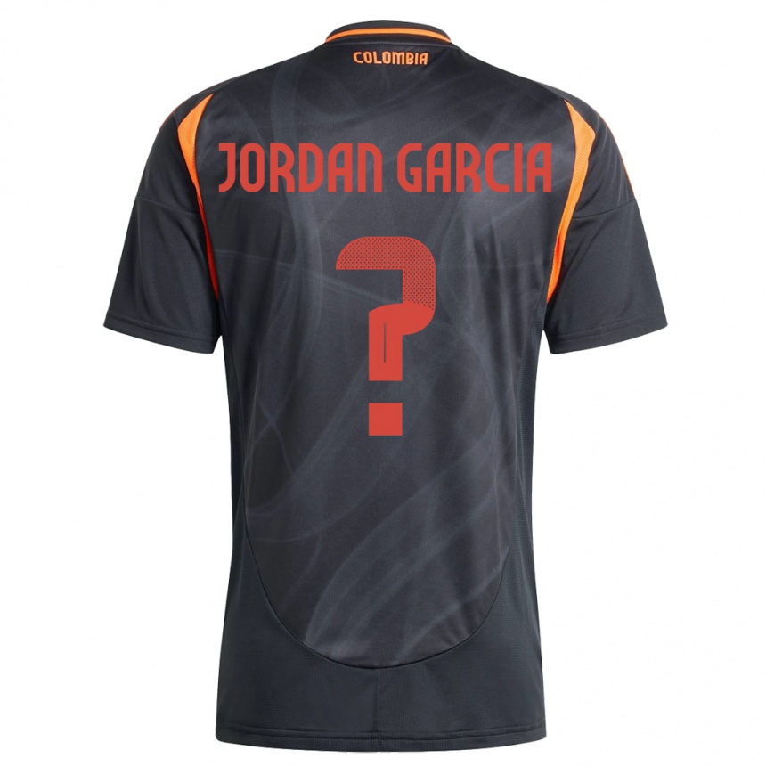 キッズフットボールコロンビアJordan García#0黒アウェイシャツ24-26ジャージーユニフォーム