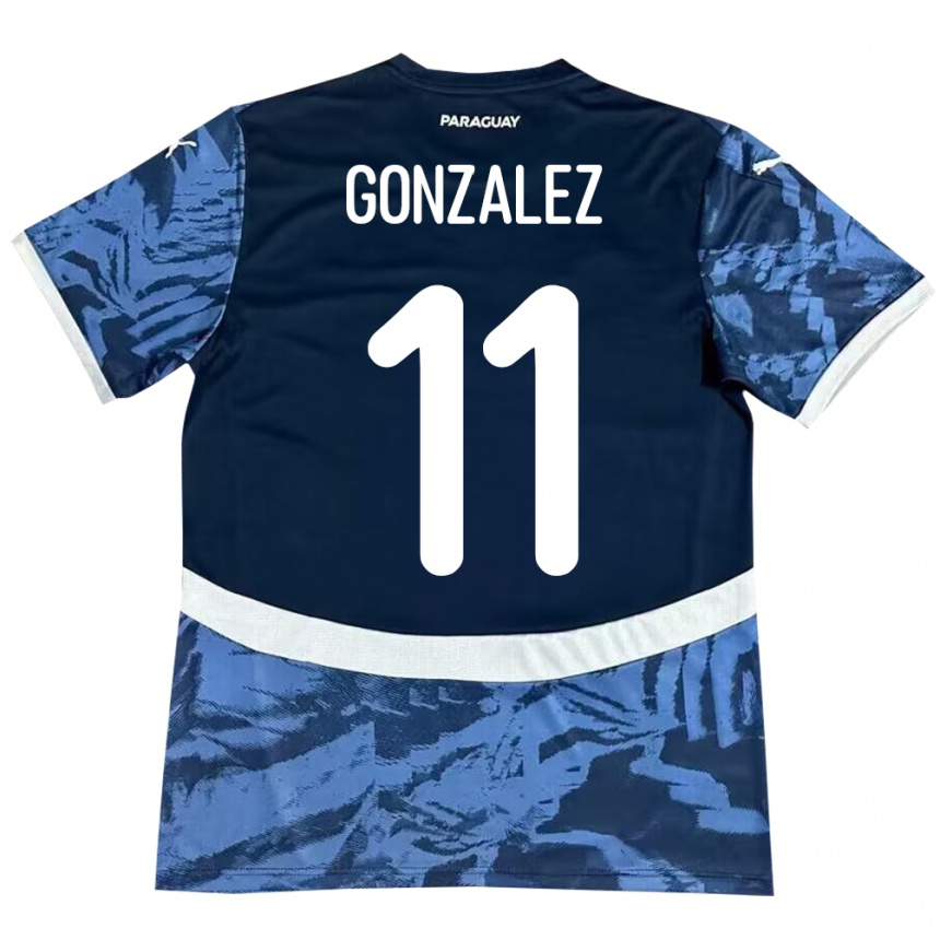 キッズフットボールパラグアイEnso González#11青アウェイシャツ24-26ジャージーユニフォーム