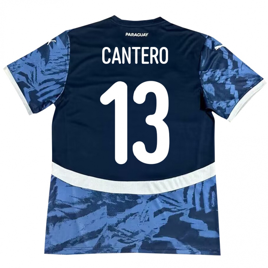 キッズフットボールパラグアイアレクシス・カンテロ#13青アウェイシャツ24-26ジャージーユニフォーム