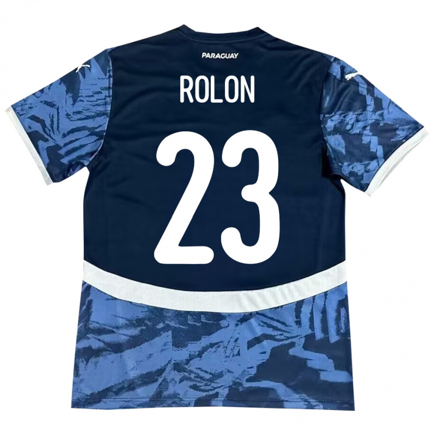 キッズフットボールパラグアイLuis Rolón#23青アウェイシャツ24-26ジャージーユニフォーム