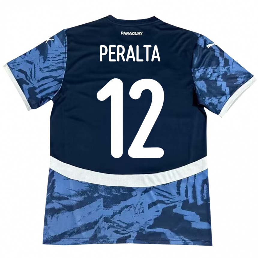 キッズフットボールパラグアイJesús Peralta#12青アウェイシャツ24-26ジャージーユニフォーム