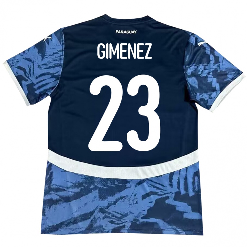 キッズフットボールパラグアイMiguel Giménez#23青アウェイシャツ24-26ジャージーユニフォーム