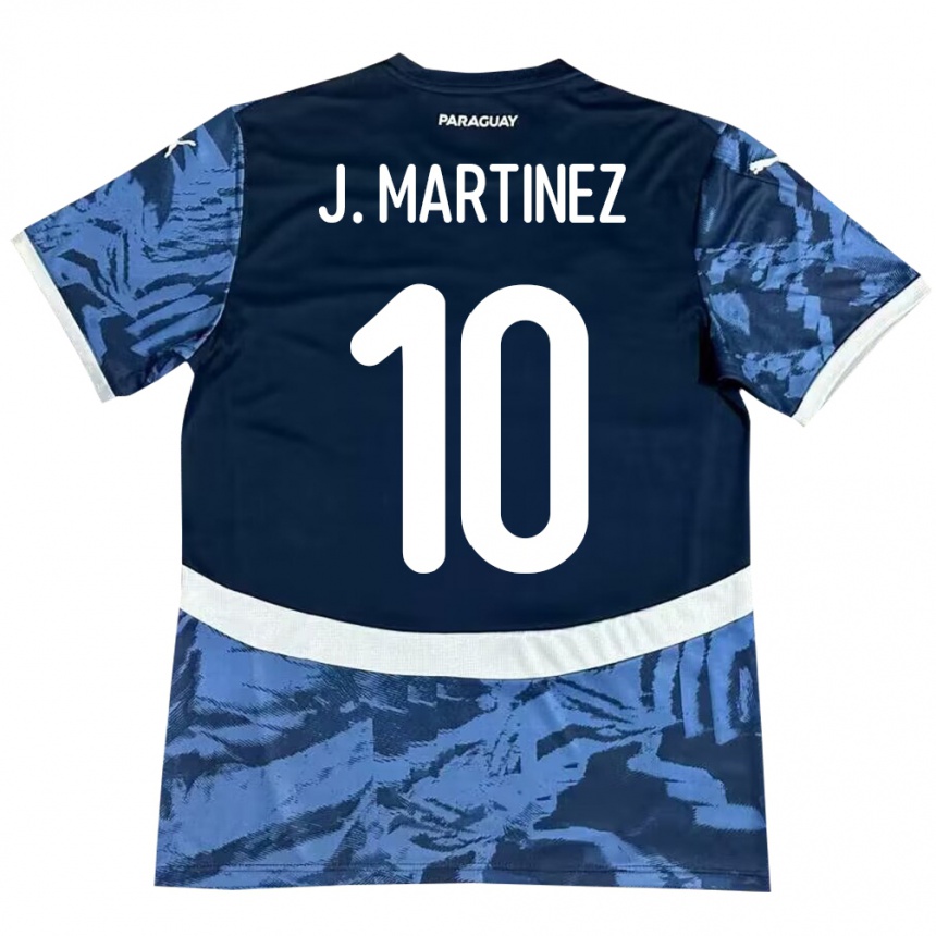キッズフットボールパラグアイJessica Martínez#10青アウェイシャツ24-26ジャージーユニフォーム