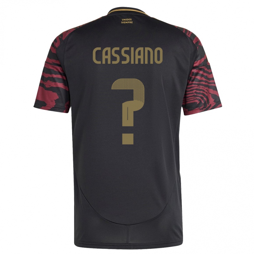 キッズフットボールペルーFranshesko Cassiano#0黒アウェイシャツ24-26ジャージーユニフォーム