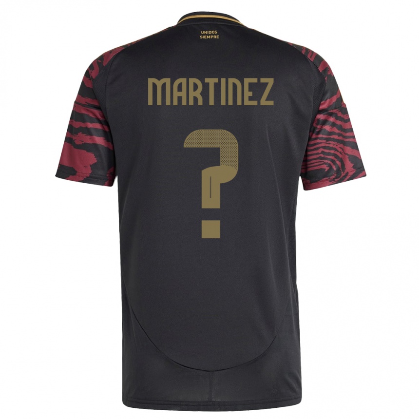 キッズフットボールペルーJuan Martínez#0黒アウェイシャツ24-26ジャージーユニフォーム