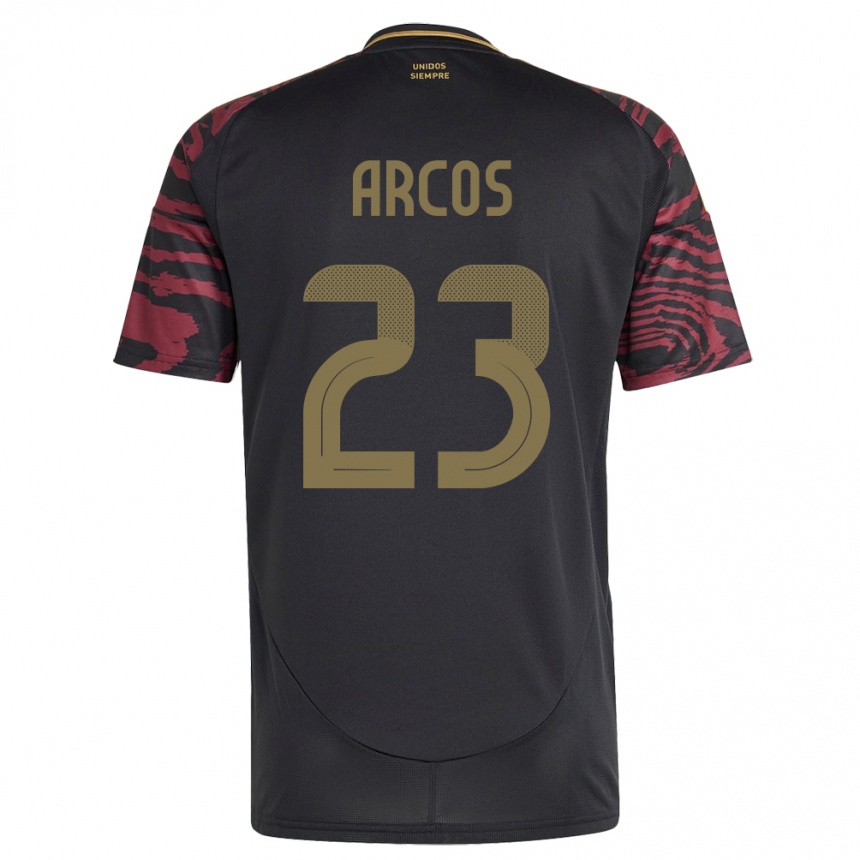 キッズフットボールペルーLucía Arcos#23黒アウェイシャツ24-26ジャージーユニフォーム