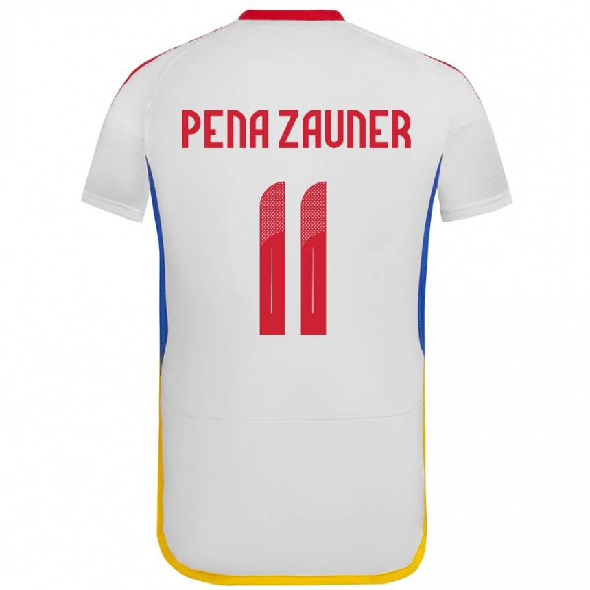 キッズフットボールベネズエラEnrique Peña Zauner#11白アウェイシャツ24-26ジャージーユニフォーム