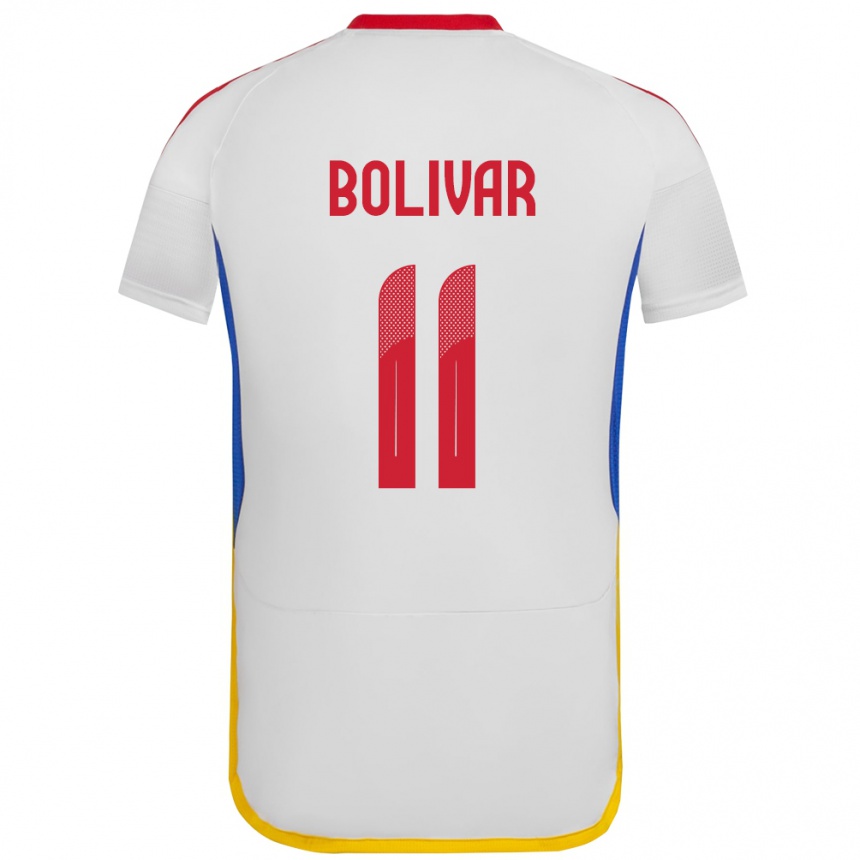 キッズフットボールベネズエラJovanny Bolívar#11白アウェイシャツ24-26ジャージーユニフォーム