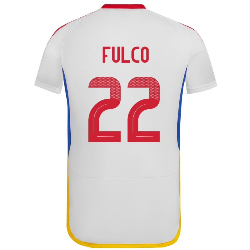 キッズフットボールベネズエラPedro Fulco#22白アウェイシャツ24-26ジャージーユニフォーム