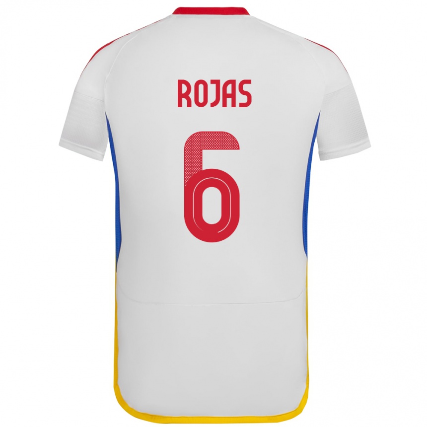 キッズフットボールベネズエラCarlos Rojas#6白アウェイシャツ24-26ジャージーユニフォーム