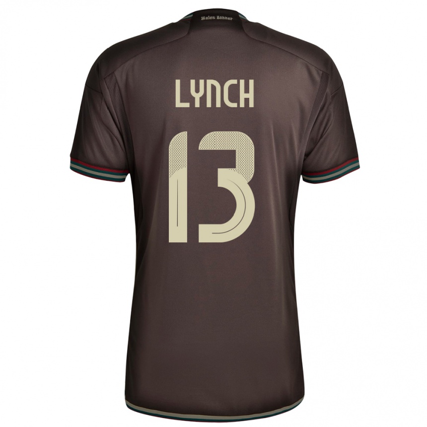キッズフットボールジャマイカTaywane Lynch#13ナイトブラウンアウェイシャツ24-26ジャージーユニフォーム