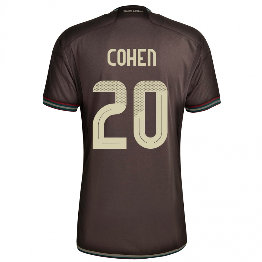 キッズフットボールジャマイカDunsting Cohen#20ナイトブラウンアウェイシャツ24-26ジャージーユニフォーム
