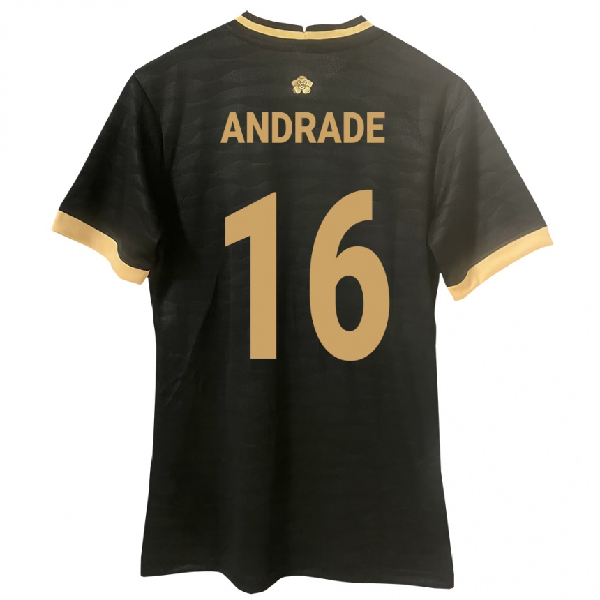 キッズフットボールパナマAndrés Andrade#16黒アウェイシャツ24-26ジャージーユニフォーム