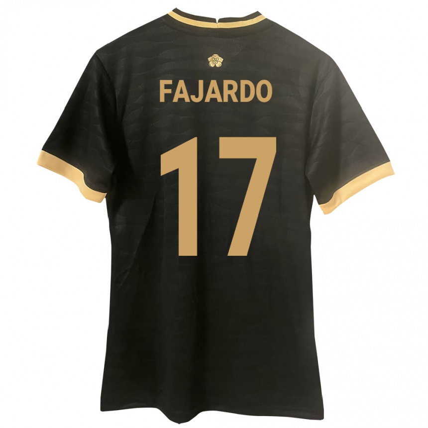 キッズフットボールパナマJosé Fajardo#17黒アウェイシャツ24-26ジャージーユニフォーム