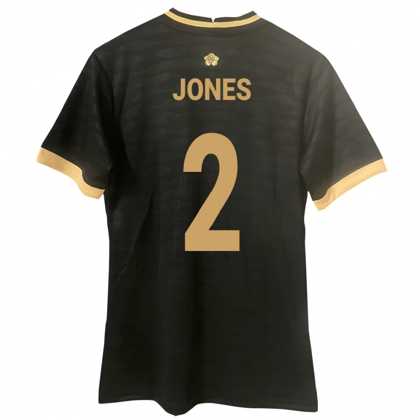 キッズフットボールパナマJoseph Jones#2黒アウェイシャツ24-26ジャージーユニフォーム