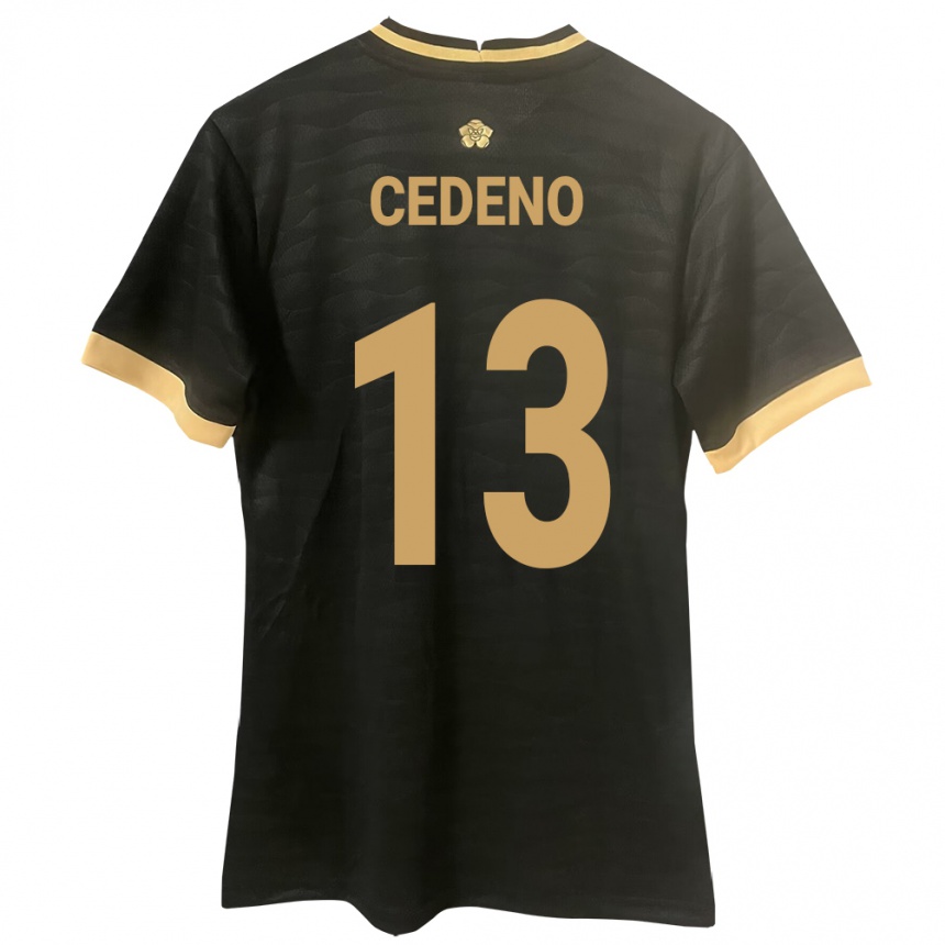 キッズフットボールパナマEdward Cedeño#13黒アウェイシャツ24-26ジャージーユニフォーム