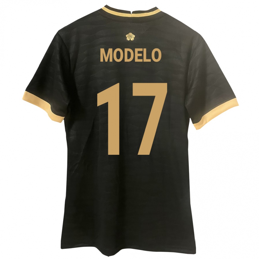 キッズフットボールパナマAimar Modelo#17黒アウェイシャツ24-26ジャージーユニフォーム