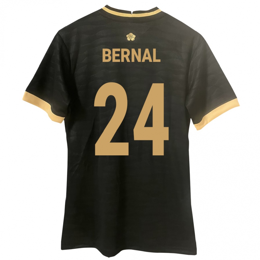 キッズフットボールパナマKevin Bernal#24黒アウェイシャツ24-26ジャージーユニフォーム