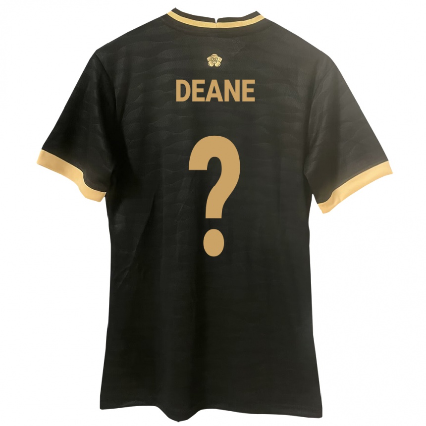 キッズフットボールパナマSean Deane#0黒アウェイシャツ24-26ジャージーユニフォーム