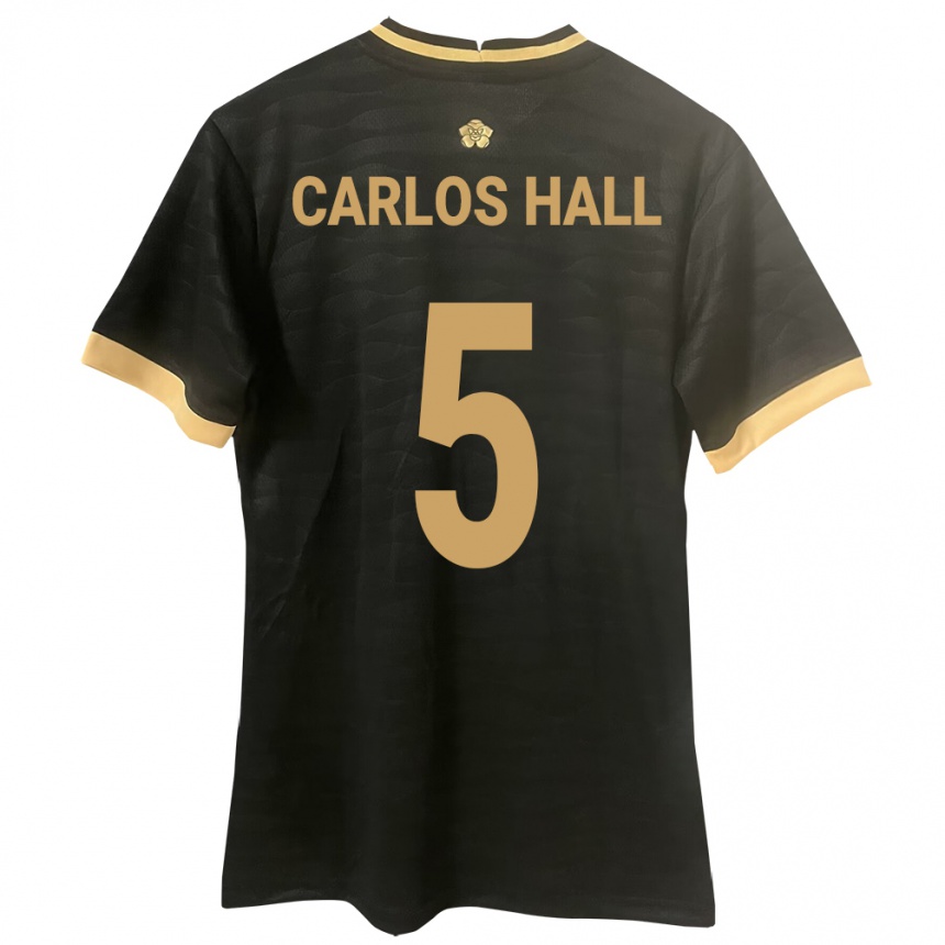 キッズフットボールパナマJuan Carlos Hall#5黒アウェイシャツ24-26ジャージーユニフォーム