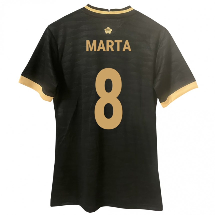 キッズフットボールパナマAldair Marta#8黒アウェイシャツ24-26ジャージーユニフォーム