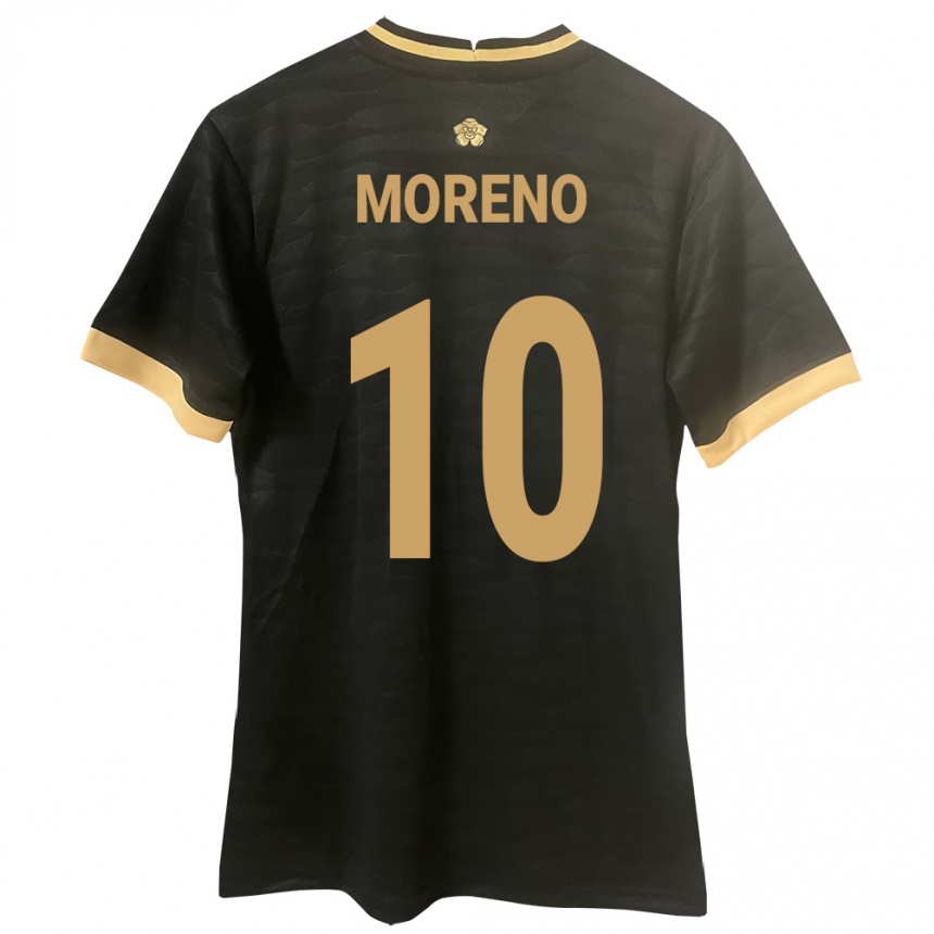 キッズフットボールパナマÉric Moreno#10黒アウェイシャツ24-26ジャージーユニフォーム