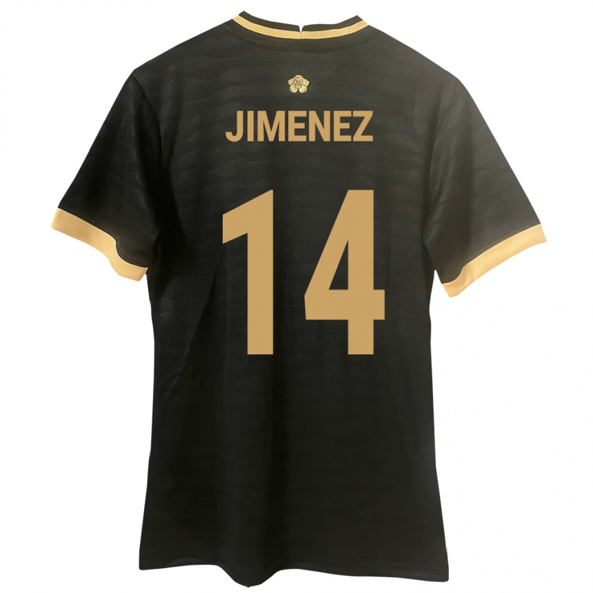 キッズフットボールパナマJuan Jiménez#14黒アウェイシャツ24-26ジャージーユニフォーム