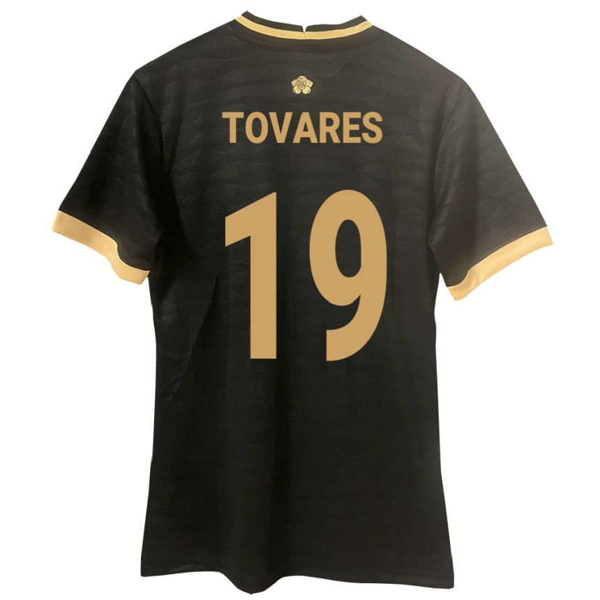 キッズフットボールパナマKahir Tovares#19黒アウェイシャツ24-26ジャージーユニフォーム