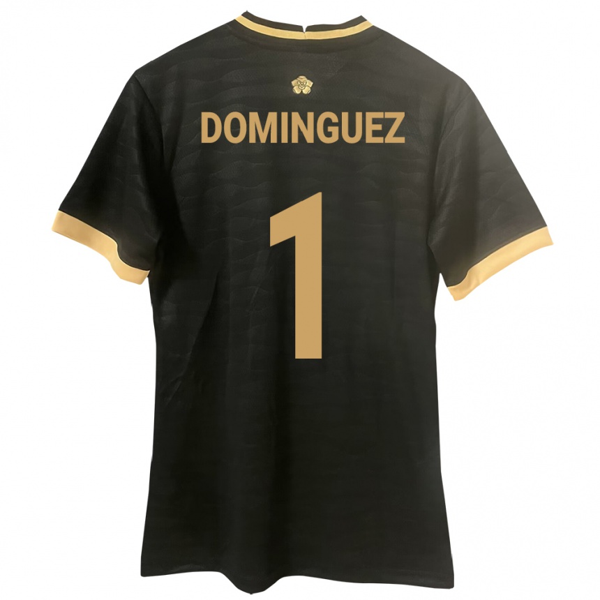 キッズフットボールパナマValeska Domínguez#1黒アウェイシャツ24-26ジャージーユニフォーム