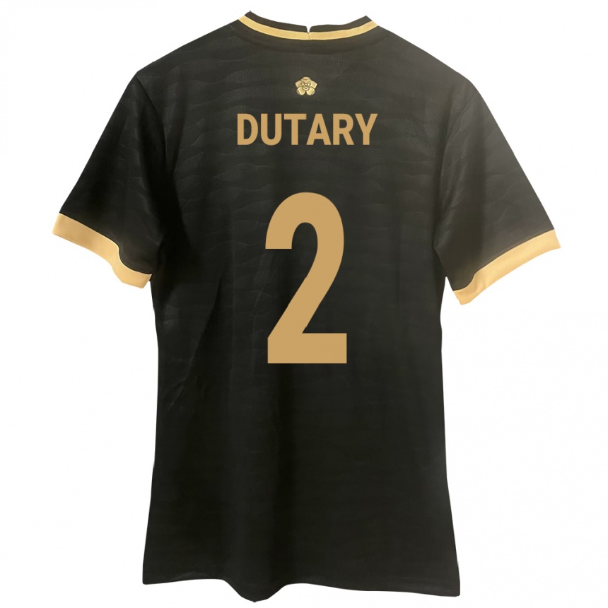 キッズフットボールパナマClaudia Dutary#2黒アウェイシャツ24-26ジャージーユニフォーム