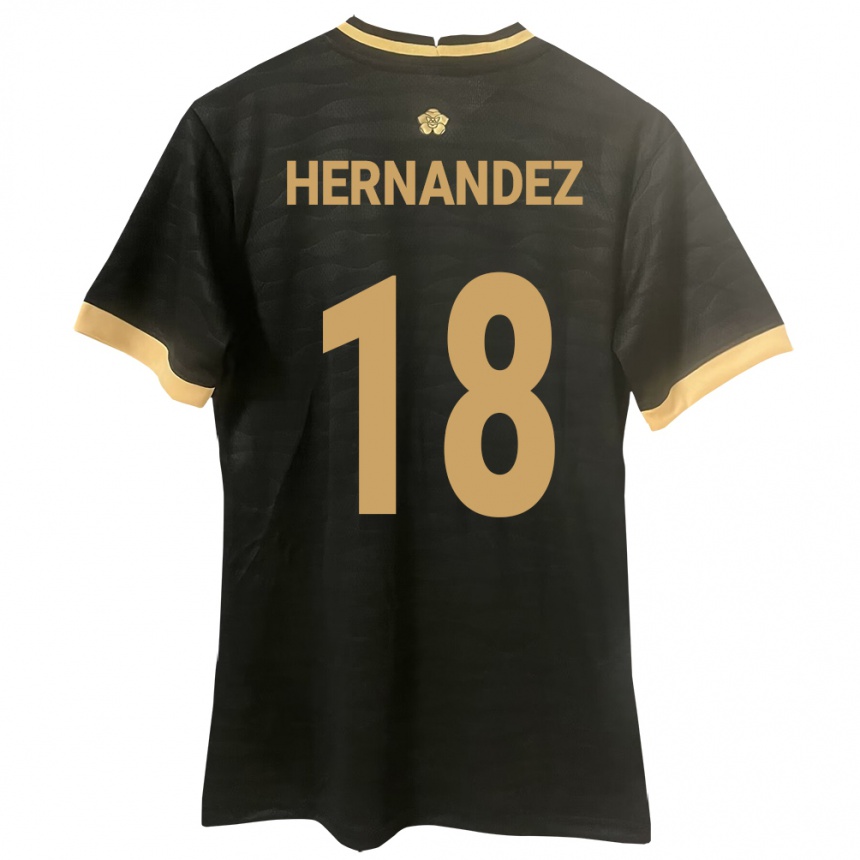 キッズフットボールパナマErika Hernández#18黒アウェイシャツ24-26ジャージーユニフォーム