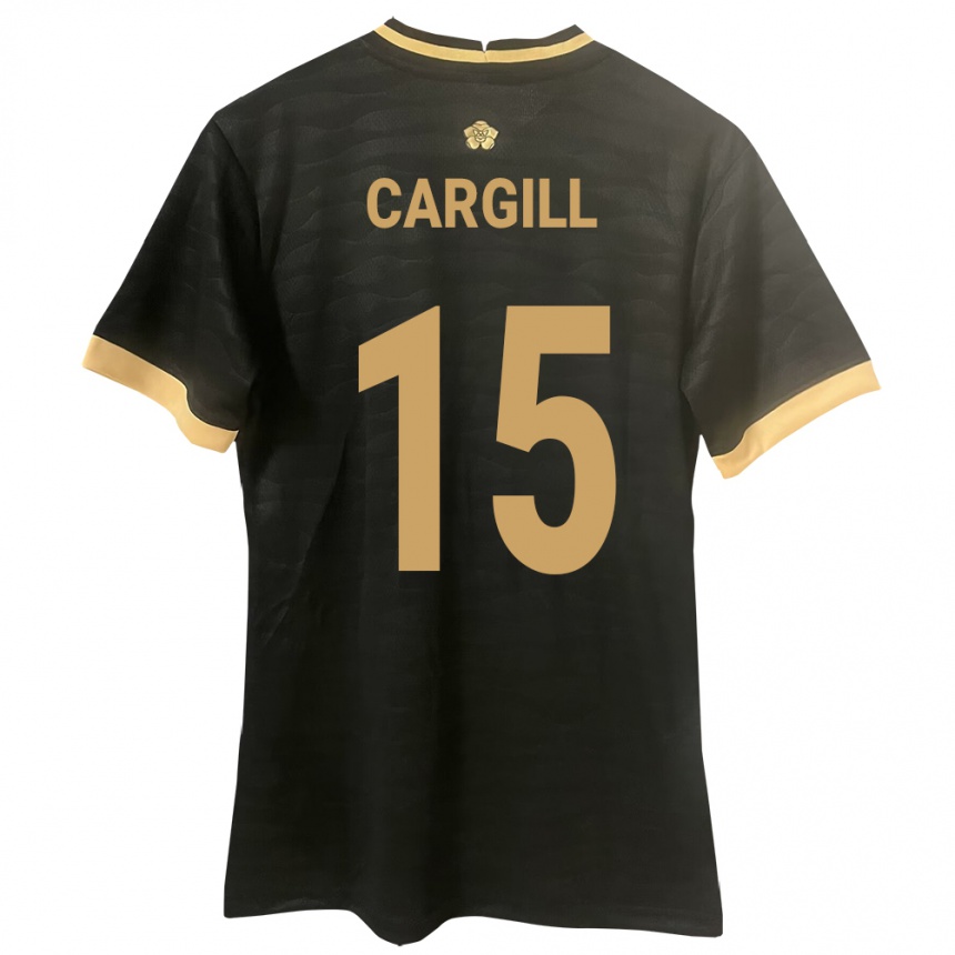 キッズフットボールパナマNicole Cargill#15黒アウェイシャツ24-26ジャージーユニフォーム