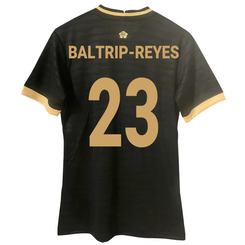 キッズフットボールパナマCarina Baltrip-Reyes#23黒アウェイシャツ24-26ジャージーユニフォーム
