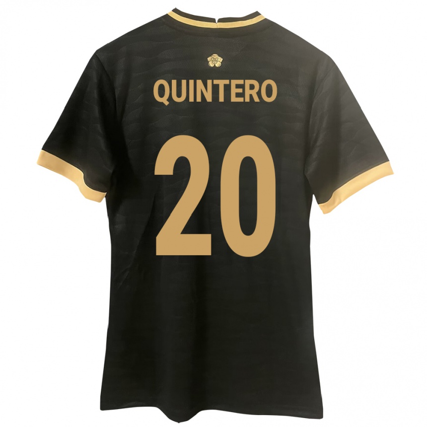 キッズフットボールパナマAldrith Quintero#20黒アウェイシャツ24-26ジャージーユニフォーム