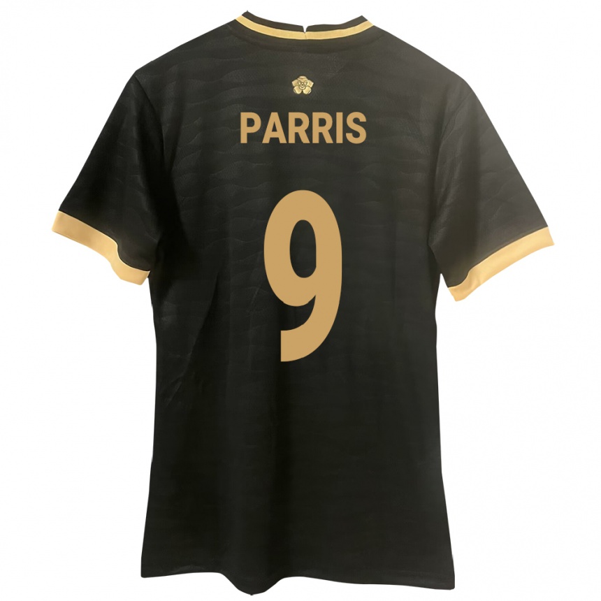 キッズフットボールパナマKatherine Parris#9黒アウェイシャツ24-26ジャージーユニフォーム