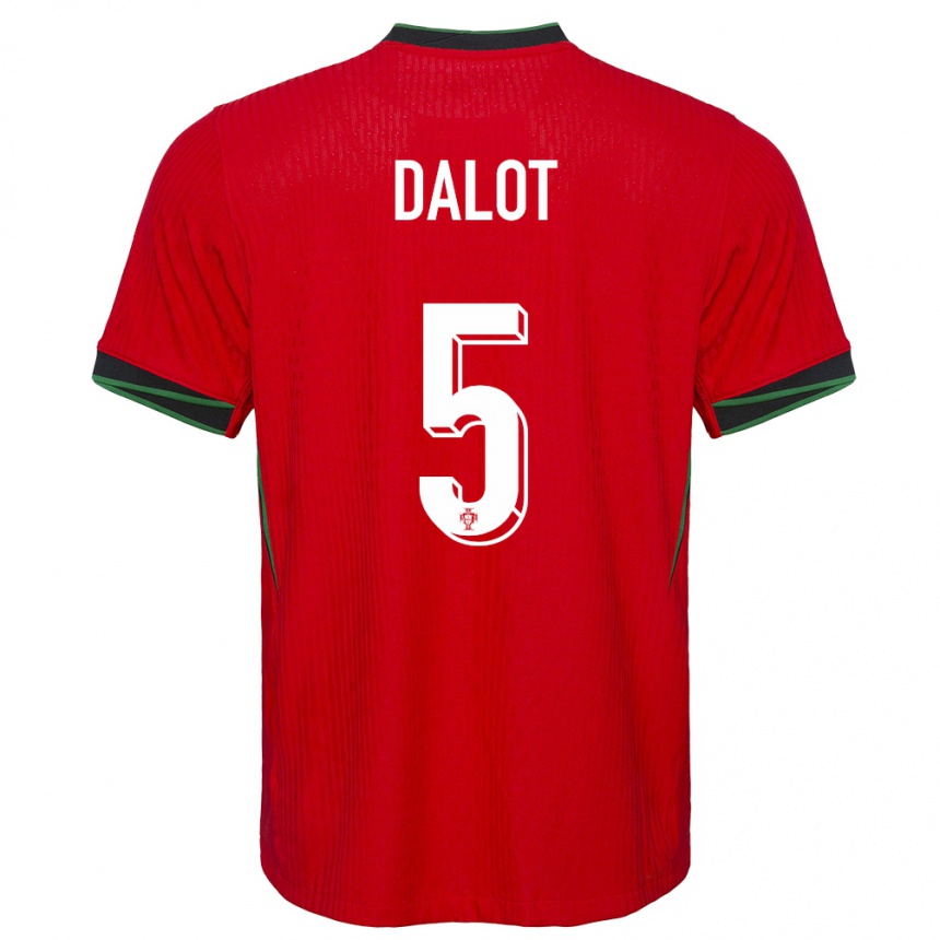 メンズフットボールポルトガルディオゴ・ダロト#5赤ホームシャツ24-26ジャージーユニフォーム
